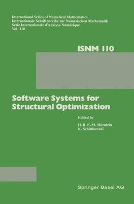 Hrnlein - Software Systems for Structural Optimization - New hardback - X555z