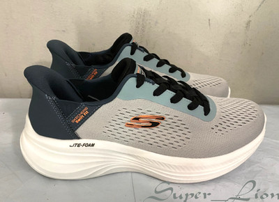 Skechers Men's Swift Fit Lite Weight Memory Foam Sneaker Shoes SIZE 8 GRAY/BLUE
