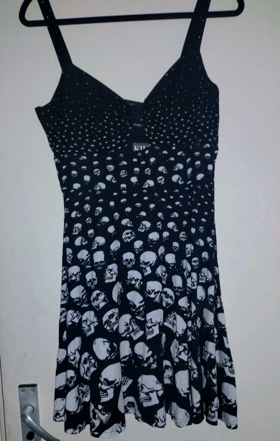 NEW KILLSTAR Sue Acidal Skull Black White Cut Out Dress Size L - SOLD OUT image 3