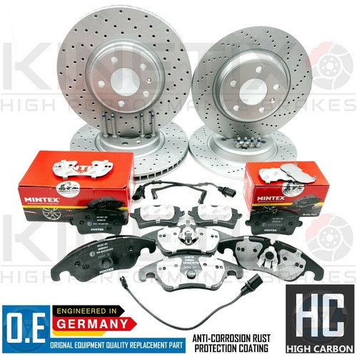 Anteriore Posteriore Argento Pastiglie Dischi Freno Cavo Per Audi Q7 VW