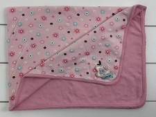 Carter's JUST ONE YEAR Baby Blanket Pink Flower Print I Love You