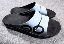 OOFOS OOahh RECOVERY SLIDES Sandals Black w/ Gradient Upper Mens 10 Slides