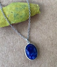 NEW HANDCRAFTED TANZANITE SUNDANCE CHARM ARTISAN SILVER JEWELRY NECKLACE
