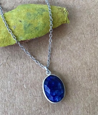 NEW HANDCRAFTED TANZANITE SUNDANCE CHARM ARTISAN SILVER JEWELRY NECKLACE
