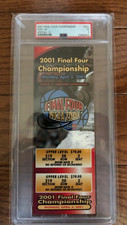 2001 NCAA Final Four Basketball Championship Full Ticket PSA 5 EX Only 5 Higher!
