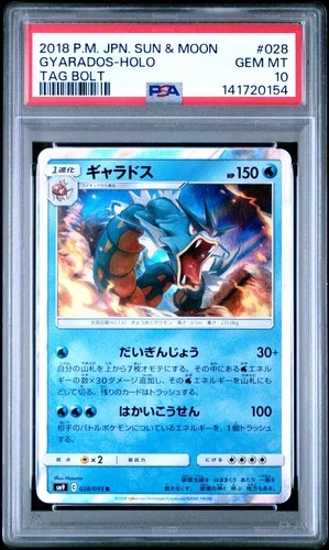Gyarados Holo 028/095 Tag Bolt Pokemon Japanese PSA 10