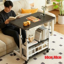 Mobile Computer Desk Laptop Table Height Adjustable Small Workstation on Wheel