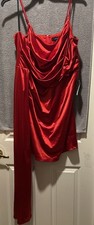 NWT B Darling Spaghetti Straps Red With English Cut Train, Size 21W Ret $74.00