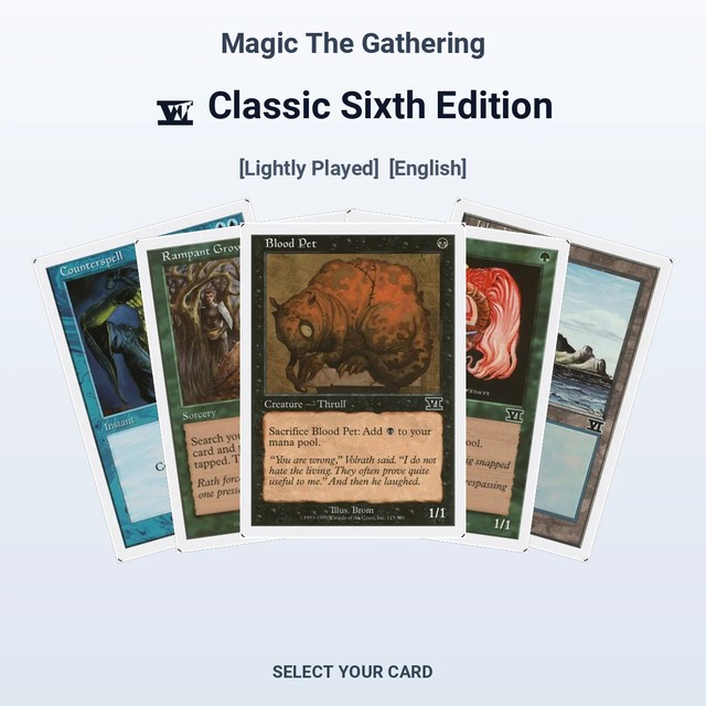 Magic The Gathering Classic Sixth Edition - Select Your Cards (LP)