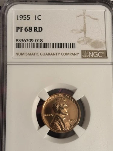1955 Lincoln Cent PF 68 RD