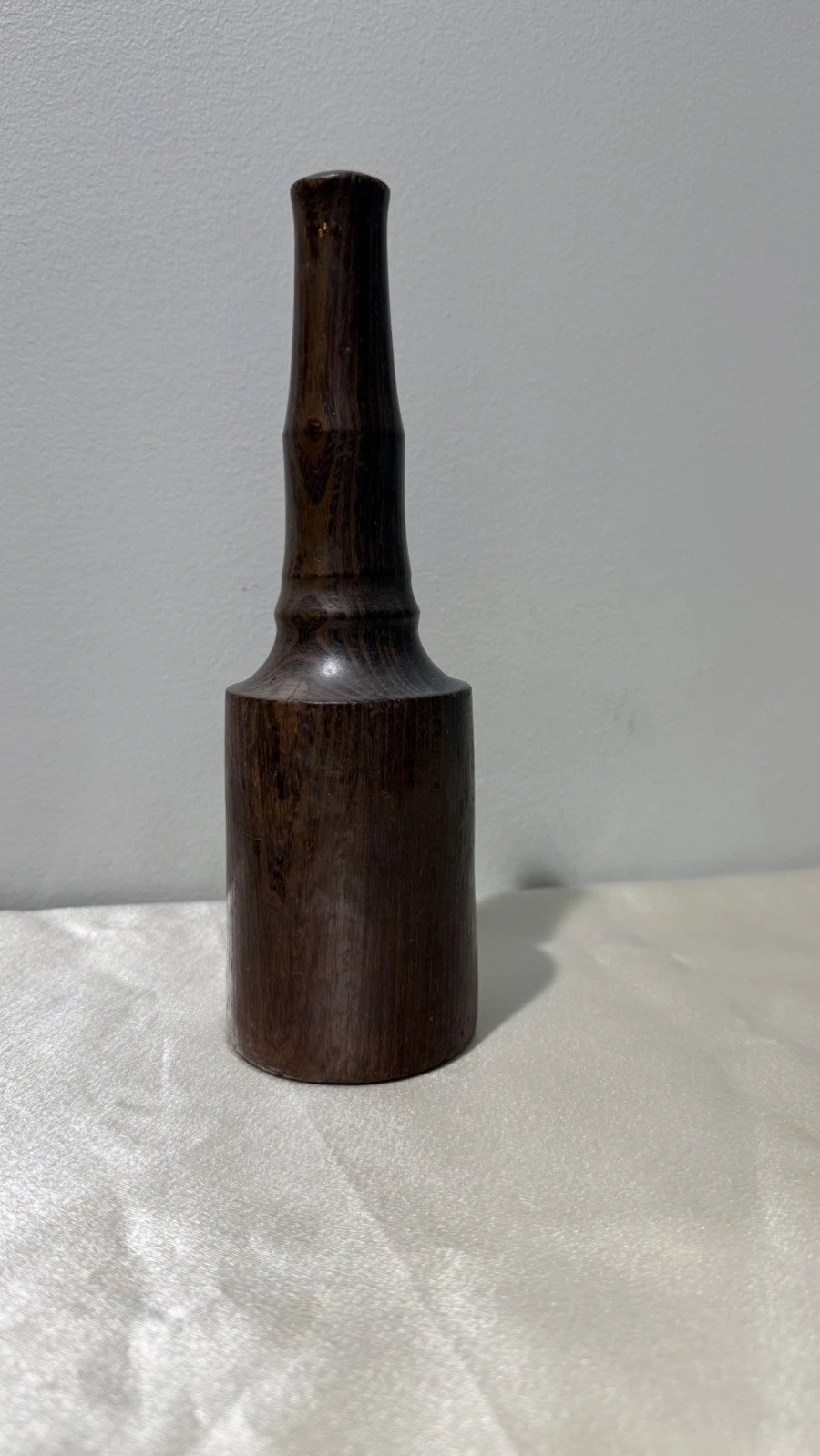 Antique Wooden Pestle, Hand Carved Dense Hardwood, 9”(H) x 3”(D) Approximate