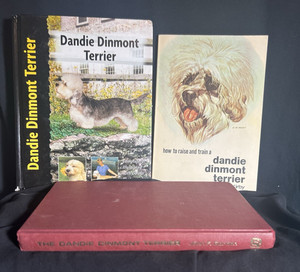 Vintage 3 Dandie Dinmont Terrier Books By Stenmark, Kirby, Gordon Scottish Breed