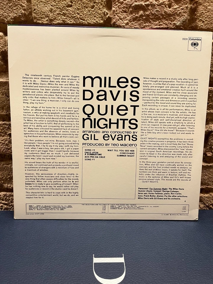 MILES DAVIS_QUIET NIGHTS_JAZZ_LP - Bild 2 von 3