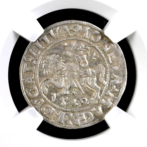 Poland Lithuania 1/2 Groshe 1510 NGC AU58 Silver King Sigismund August