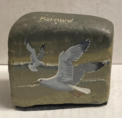 Bernard Hand Painted Herring Gulls 3'' x 3'' x 2'' Rock