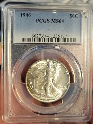 1946 50C Walking Liberty Half Dollar MS64 Blast White!!!