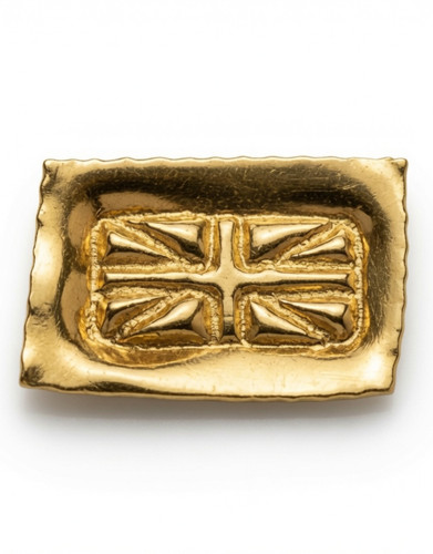 0.2 Gram Solid 24ct Gold Bar 999.9 Pure Fine Bullion Union Jack Flag Not Scrap