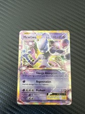 Pokémon Mewtwo EX Holo Ultra Rare TCG Card Evolutions 52/108 Damaged