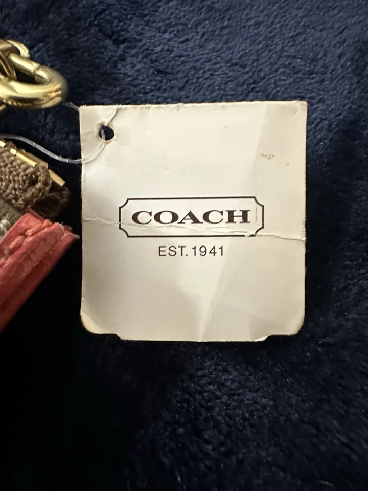 Coach Corner Zip Wristlet in Signature Canvas with Stripe, style number F49345 - Image 4 of 4