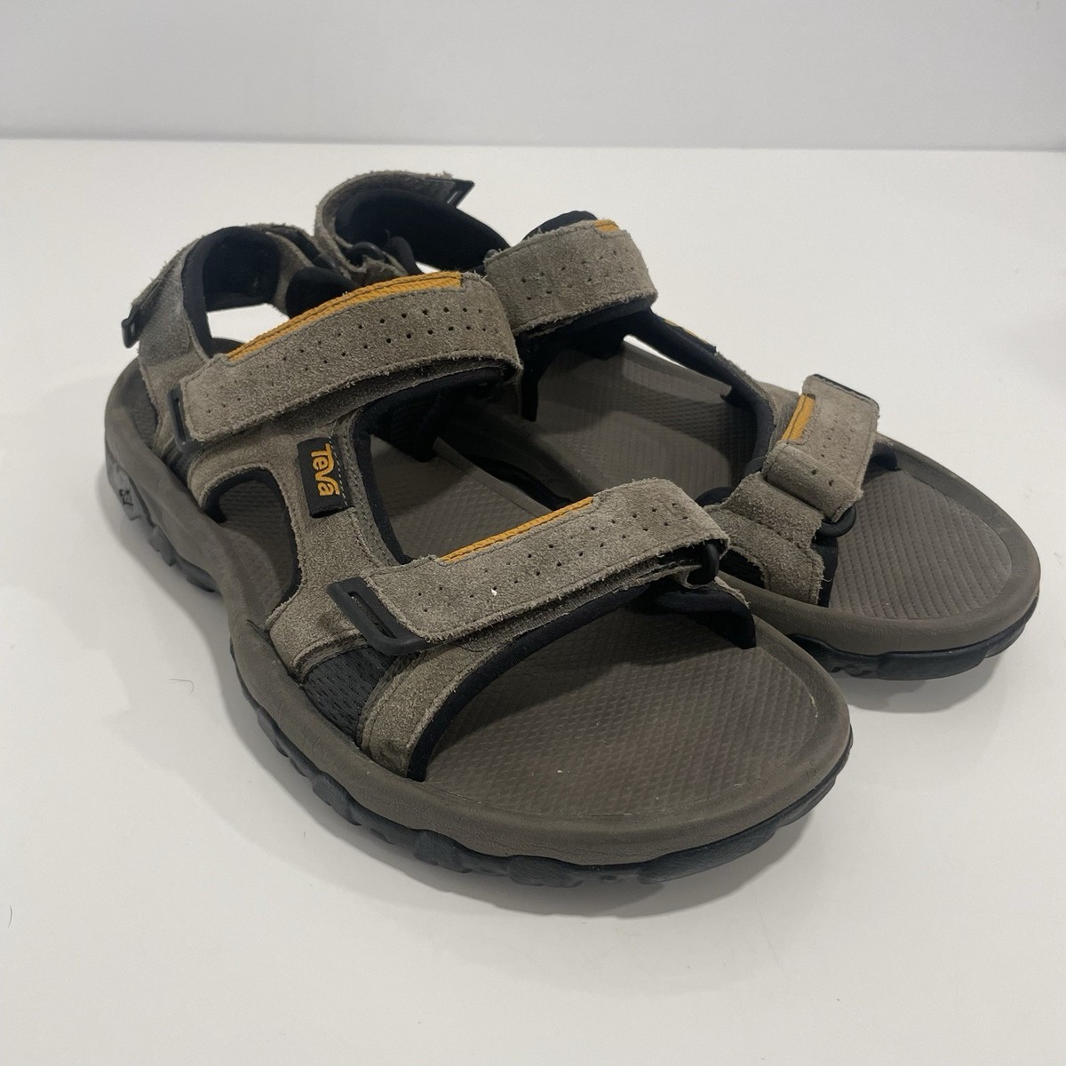 Teva Black and Gray Men\'s Outdoor Sandals with Yellow Accent Teva Hurricane XLT3 Sandal MEN main image 4