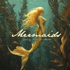 Monsoon Publishing Mermaids Coloring Book for Adults Paperback