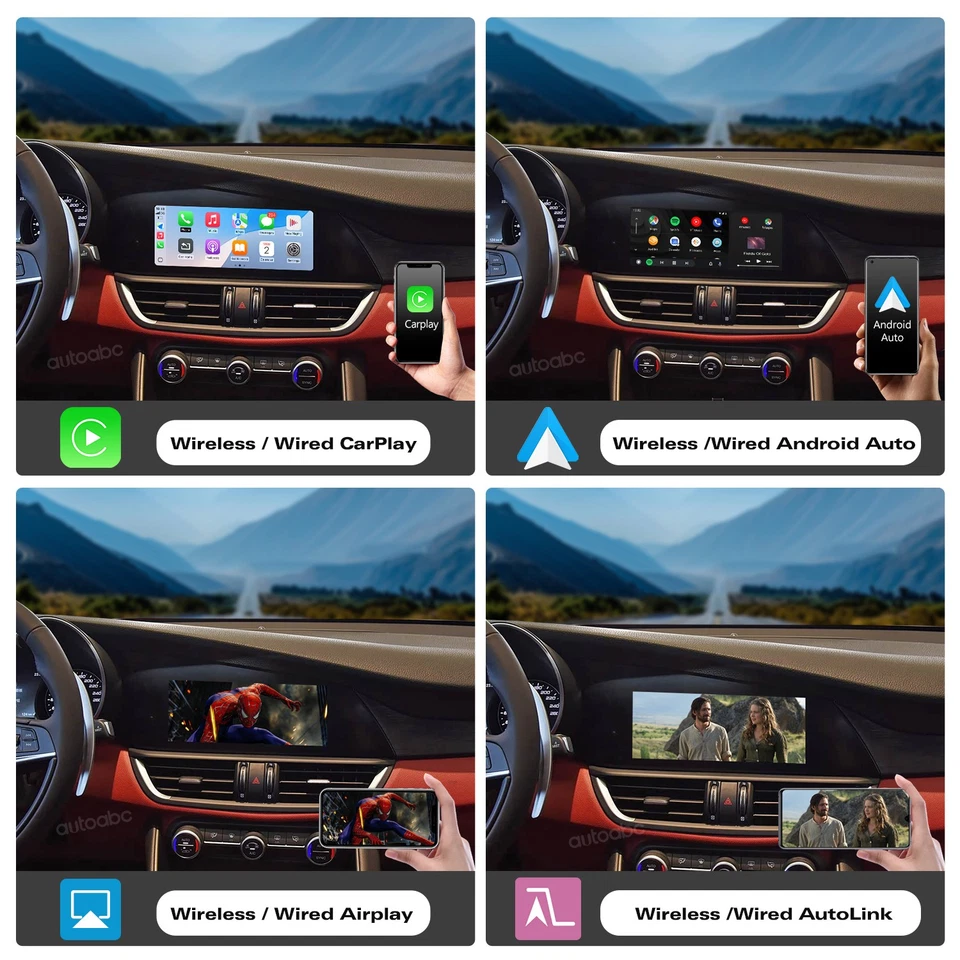 Interfaz automática inalámbrica CarPlay Android para Alfa Romeo Stelvio Giulia 2017-2019 Foto 2 de 4