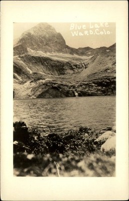 RPPC Ward Colorado Blue Lake 1940s unused real photo postcard