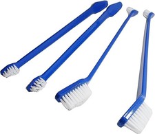 Duke's Pet Products 4 Piece Double Sided Canine Toothbrush Set with Long 8...