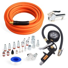 22 Pieces Air Compressor Accessories kit 3/8 inch x 25 ft Hybrid Air Compress...