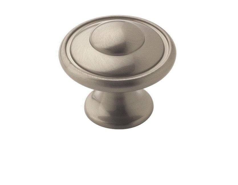 Amerock Cabinet Knobs Allison 1-3/16" Satin Nickel Cabinet Knob 4 Pack