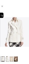 Women's Lined  Cream Colored. Pea Jacket  Sz. XS  Excellent Condition