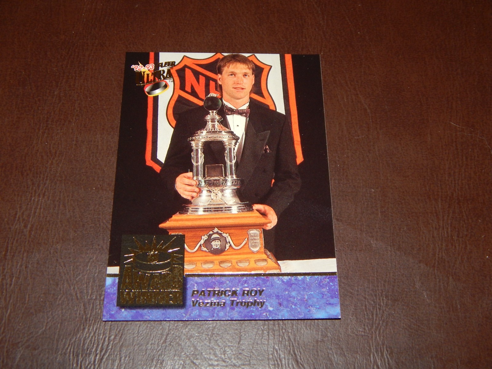 1992 Ultra Award Winner PATRICK ROY Insert #4 of 10 CANADIENS