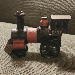 Vintage Cast Iron Case Steam Locomotive