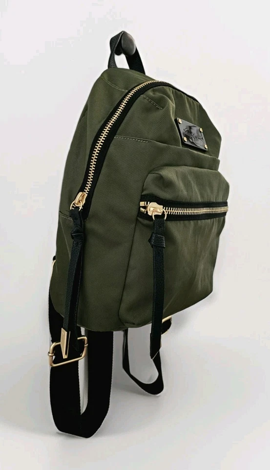 Mochila Duradera Foley + Corinna Nylon Verde Oliva Cremallera Alrededor Foto 2 de 4