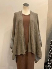 Velvet By Graham & Spencer Women's Harper Open Front Poncho Khaki