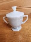 Vintage Fire-King Milk Glass Sugar Lidded