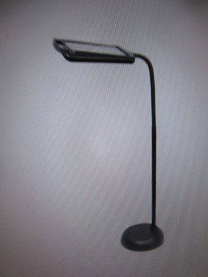 DAYLIGHT24 61 in. Black 1-Light Magnifier Swing Arm Floor Lamp Magnified Shade