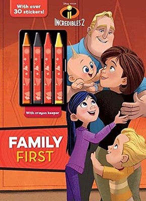 DISNEY PIXAR INCREDIBLES 2 COLOR & ACTIVITY WITH CRAYONS By Ltd. Parragon Books