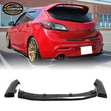 Rear Bumper Lip Fits 10-13 Mazda 3 Hatchback Ms Style Diffuser Spoiler 3pcs Pu Rear Bumper Lip Fits 10-13 Mazda 3 Hatchback Ms Style Diffuser Spoiler 3pcs Pu