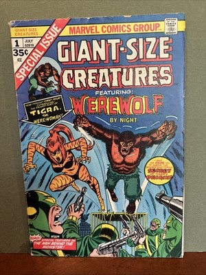 Giant Size Creatures #1 (1974) - 1st App TIGRA! Werewolf By Night -    4.0