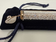 Swarovski Crystalline Rose Gold Ballpoint Pen with swan .