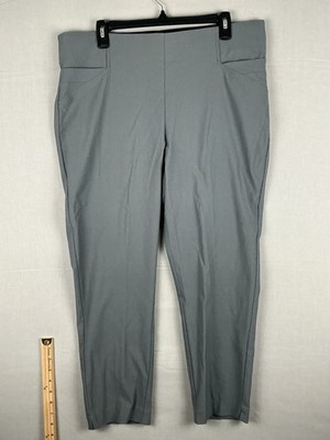 Maurices Womens 16W Gray Pull On Dress Pants Stretch Career Office Plus