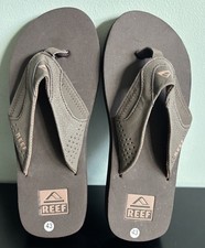 Reef Anatomic Contouring Brown Thong Flip Flop Sandal Men's Size 10 EU 43 Beach