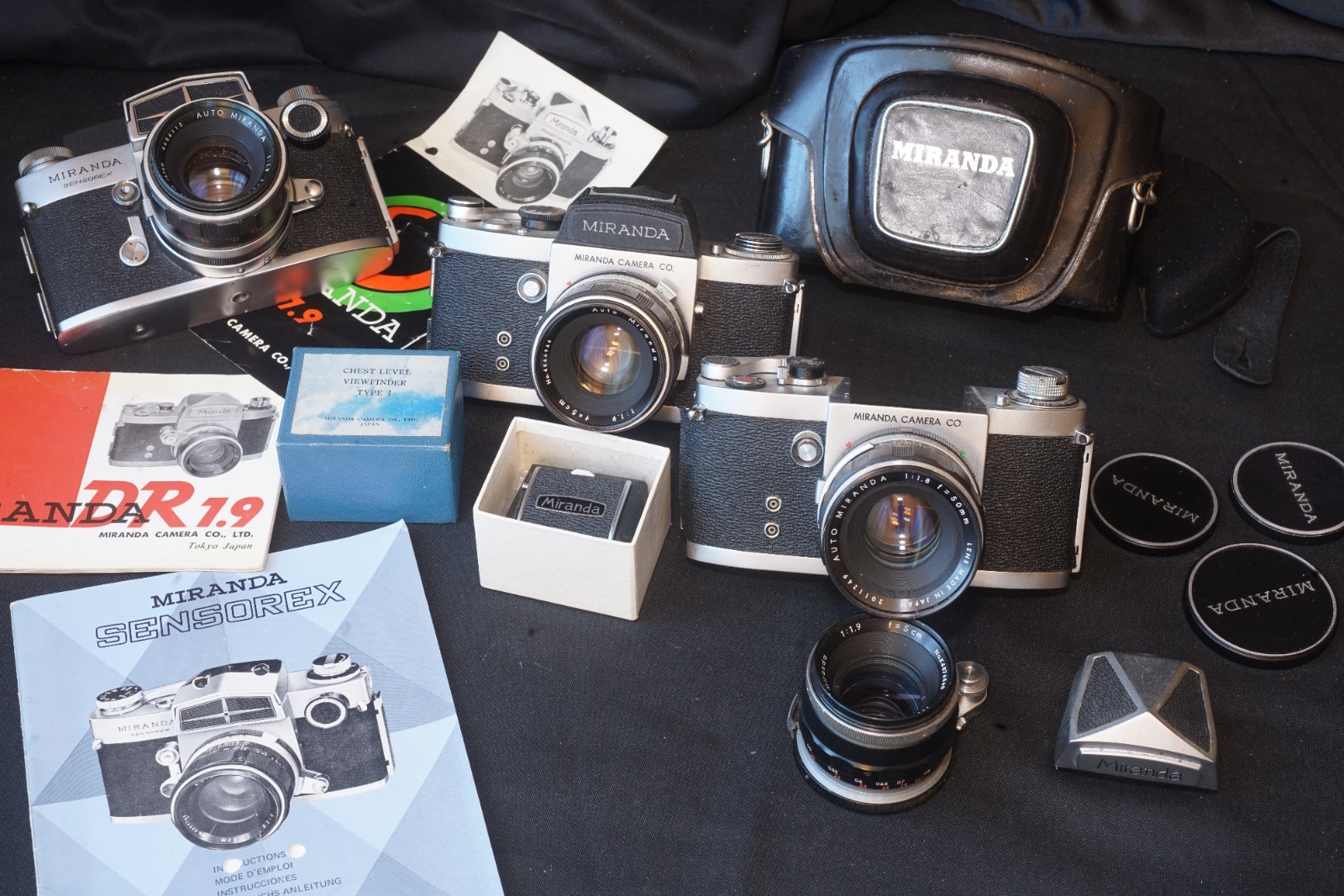 Miranda 3 vintage camera lens great collection all working great shape