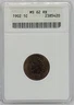 1902 Indian Head Cent, 1c, Penny - Graded ANACS MS62 RB