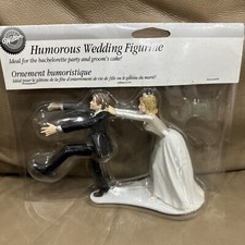 Wilton Wedding Cake Humorous Topper Oh No You Don t Bride Reluctant Groom Figure
