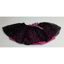 Disney Parks Girls Mickey Minnie Mouse Sparkly Tutu Skirt Pink Black Size S