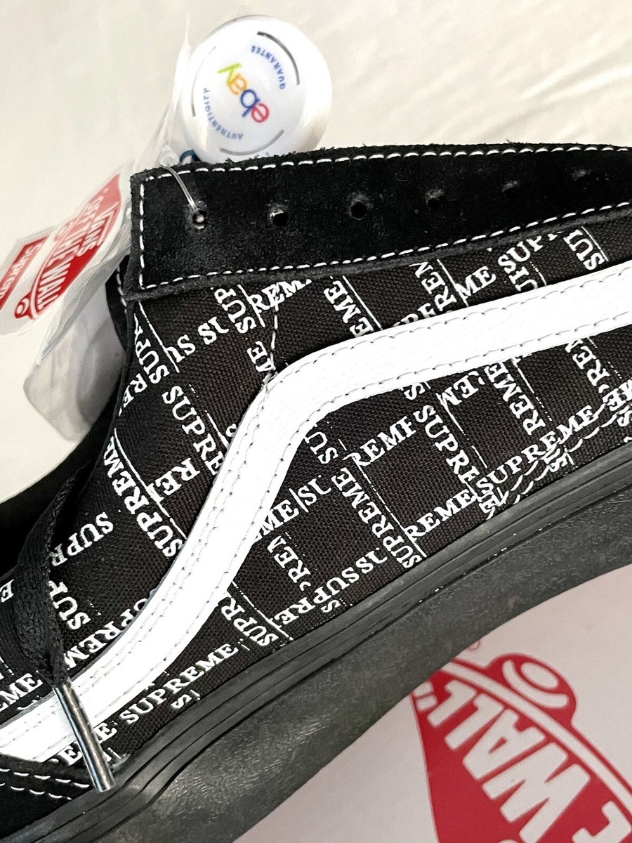 Supreme × Vans Old Skool Pro Black Men's Vans x Supreme Old Skool Pro 