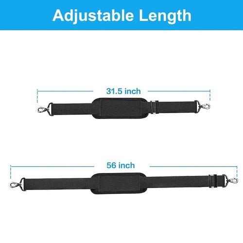 Adjustable Nylon Shoulder Bag Belt Replacement Solid Strap Cross Body Handbag US - Picture 7 of 15