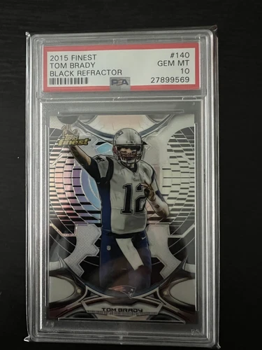 2015 Topps Finest TOM BRADY Black Refractor PSA 10 (POP 84)